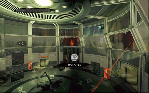 After you stun the last enemy, guards will start shooting at you from above - Chapter 06 - Smythe Strikes Back - p. 2 - Walkthrough - The Amazing Spider-Man - Game Guide and Walkthrough