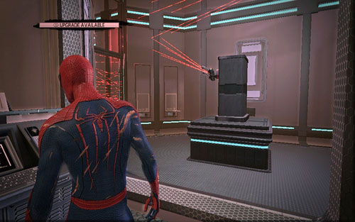 Turrets will appear and you will have to destroy them - Chapter 07 - Spidey to the Rescue - Walkthrough - The Amazing Spider-Man - Game Guide and Walkthrough