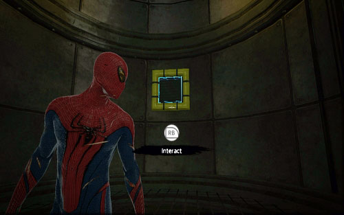 At the bottom there's a ventilation shaft - Chapter 10 - Spider-Man No More! - p. 1 - Walkthrough - The Amazing Spider-Man - Game Guide and Walkthrough