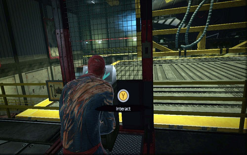 Afterwards go back to the exit, using the second panel on your way (this time the machine will go down) - Chapter 10 - Spider-Man No More! - p. 2 - Walkthrough - The Amazing Spider-Man - Game Guide and Walkthrough