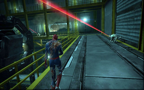 Get to the other side and towards the big broken window - Chapter 10 - Spider-Man No More! - p. 2 - Walkthrough - The Amazing Spider-Man - Game Guide and Walkthrough