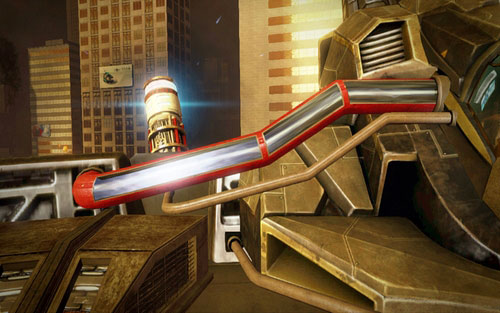 After you manage to do it, Spider-Man will destroy the first of the large robot's two engines - Chapter 11 - If This Be My Destiny - Walkthrough - The Amazing Spider-Man - Game Guide and Walkthrough