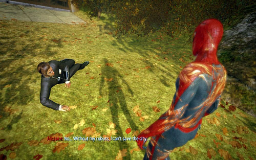 You need to repeat this three times and the battle will come to an end - Chapter 11 - If This Be My Destiny - Walkthrough - The Amazing Spider-Man - Game Guide and Walkthrough