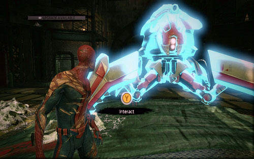 When the fight is over, approach the machine and press Y - Chapter 12 - Where Crawls the Lizard? - Walkthrough - The Amazing Spider-Man - Game Guide and Walkthrough