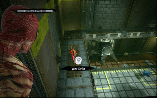 Firstly, silently eliminate the enemies above and then below - 2 - St. Gabriel's Bank - Side missions - The Amazing Spider-Man - Game Guide and Walkthrough