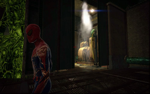 On the right you will find a small room with a pump - 3 - Water Treatment Facility - Side missions - The Amazing Spider-Man - Game Guide and Walkthrough