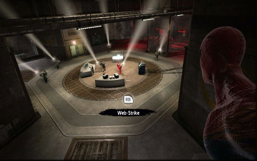 After each such attack, press LB a couple times and Spider-Man will start jumping between walls, therefore losing the chase - List of missions - Challenges - The Amazing Spider-Man - Game Guide and Walkthrough