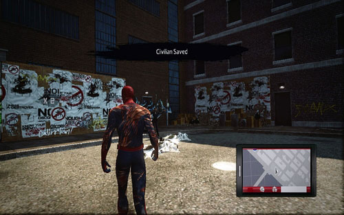 Just beat all the criminals and approach their victim to end the mission - List of missions - Challenges - The Amazing Spider-Man - Game Guide and Walkthrough