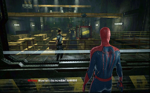 You will take it for the reporter after avoiding the turret in the corridor - Chapter 03 - In the Shadow of Evils Past - p. 2 - Collectibles inside buildings - The Amazing Spider-Man - Game Guide and Walkthrough