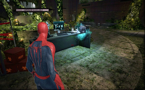 On one of the desks - Chapter 06 - Smythe Strikes Back - p. 2 - Collectibles inside buildings - The Amazing Spider-Man - Game Guide and Walkthrough