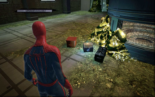 The Tech Piece will be right in front of you - Chapter 06 - Smythe Strikes Back - p. 2 - Collectibles inside buildings - The Amazing Spider-Man - Game Guide and Walkthrough