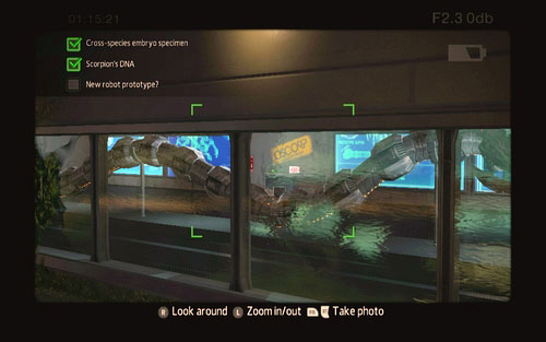 It's a new robot prototype which you need to photograph - Chapter 06 - Smythe Strikes Back - p. 2 - Collectibles inside buildings - The Amazing Spider-Man - Game Guide and Walkthrough