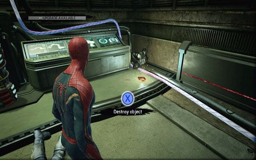 To the right of one of them there's a magazine - Chapter 07 - Spidey to the Rescue - p. 1 - Collectibles inside buildings - The Amazing Spider-Man - Game Guide and Walkthrough