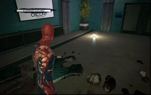 It will lead you to a small room - Chapter 07 - Spidey to the Rescue - p. 1 - Collectibles inside buildings - The Amazing Spider-Man - Game Guide and Walkthrough