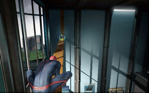 Right after heading into the laboratory, turn left - Chapter 07 - Spidey to the Rescue - p. 2 - Collectibles inside buildings - The Amazing Spider-Man - Game Guide and Walkthrough
