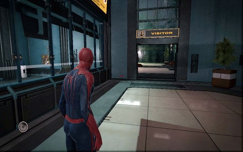 After opening the first door, you should see a strange sculpture in the middle - Chapter 07 - Spidey to the Rescue - p. 2 - Collectibles inside buildings - The Amazing Spider-Man - Game Guide and Walkthrough