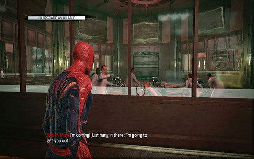 The ninth Tech is inside the corridor surrounding the imprisoned scientists - Chapter 07 - Spidey to the Rescue - p. 2 - Collectibles inside buildings - The Amazing Spider-Man - Game Guide and Walkthrough