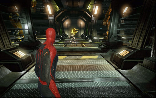 The next one can be found on the robot production line - Chapter 10 - Spider-Man No More! - p. 2 - Collectibles inside buildings - The Amazing Spider-Man - Game Guide and Walkthrough