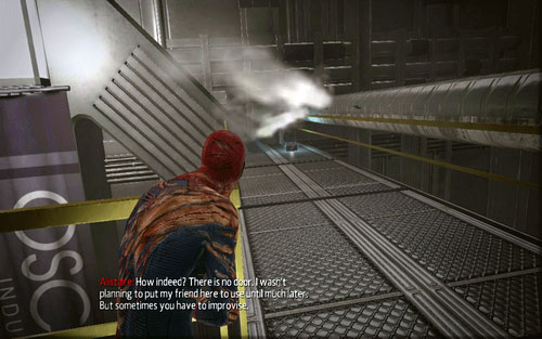 On the left you will see steam leaks - Chapter 10 - Spider-Man No More! - p. 2 - Collectibles inside buildings - The Amazing Spider-Man - Game Guide and Walkthrough