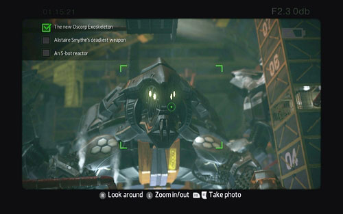 Behind it you will find a robot which is the object of the second photography - Chapter 10 - Spider-Man No More! - p. 2 - Collectibles inside buildings - The Amazing Spider-Man - Game Guide and Walkthrough