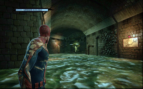 After defeating the Piranha, turn left and enter the ventilation shaft which will lead you to a short tunnel - Chapter 12 - Where Crawls the Lizard? - Collectibles inside buildings - The Amazing Spider-Man - Game Guide and Walkthrough