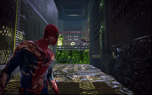 After fixing the pump and speaking with the worker, jump below and to the right and follow the corridor on the left - Water Treatment Facility - Collectibles inside buildings - The Amazing Spider-Man - Game Guide and Walkthrough