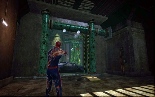 At its end you will see two steam clouds which you need to block with web - Water Treatment Facility - Collectibles inside buildings - The Amazing Spider-Man - Game Guide and Walkthrough