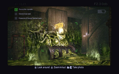 It's in the middle, above a destroyed capsule - Water Treatment Facility - Collectibles inside buildings - The Amazing Spider-Man - Game Guide and Walkthrough