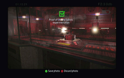 Your target is the shooting guard turret behind the window - OSCORP Secret Lab 2 - Collectibles inside buildings - The Amazing Spider-Man - Game Guide and Walkthrough