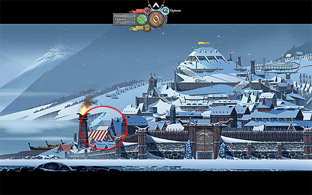 This chapter starts with conversation which you as Ubin have with Eirik (town steward) - Strand | Chapter 1 - Chapter 1 - The Banner Saga Game Guide