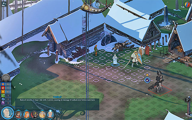 Special ability of Oddleif may hinder enemies moving around the battlefield - Skogr | Chapter 2 - Chapter 2 - The Banner Saga Game Guide