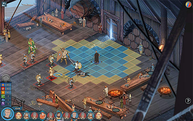 Use willpower points to move around only when you see an opportunity to get rid of a distant enemy quickly and easily. - Moving around the battlefield and order of turns | Combat - Combat - The Banner Saga Game Guide