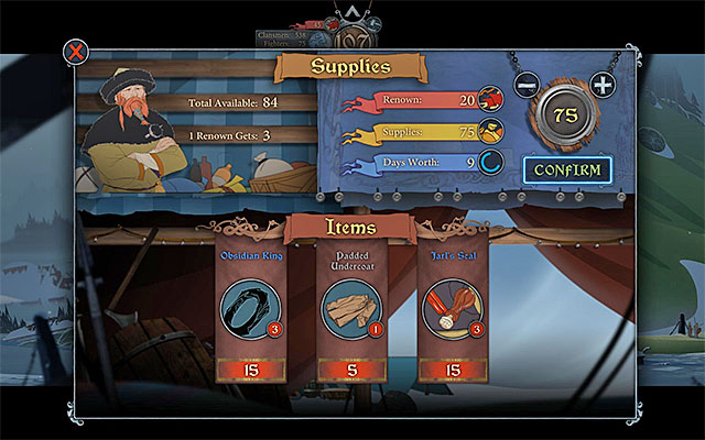 Buying supplies is a last resort, there are better ways to spend renown points - Supplies | Caravan - Caravan - The Banner Saga Game Guide