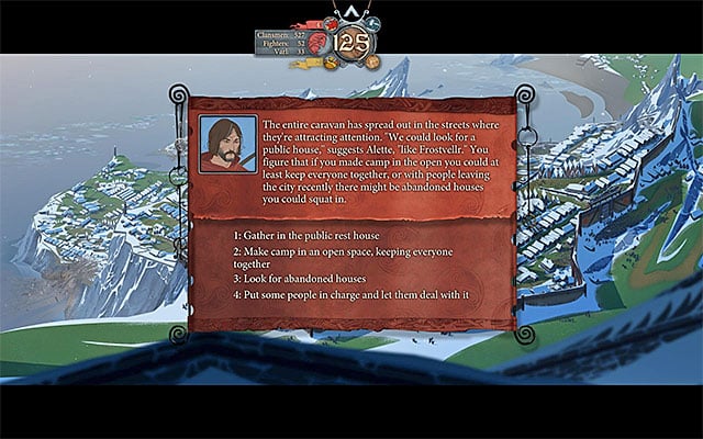 The caravan can be dispatched, e.g. to the abandoned houses - Boersgard - the siege | Chapter 7 - Chapter 7 - The Banner Saga Game Guide