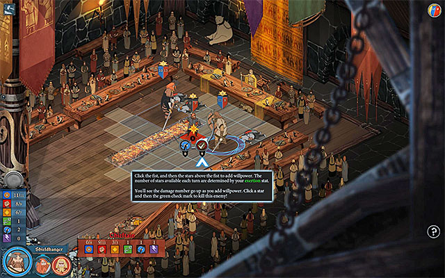 Spending Willpower point allows you to use stronger attack - Prologue | Lists - Lists - The Banner Saga Game Guide