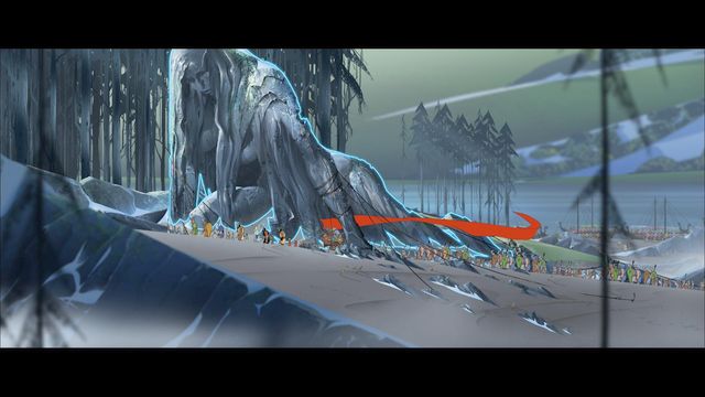 Stopping at a location with a giant rock is a good way of increasing your morale for free. - Morale | Caravan - Caravan - The Banner Saga 2 Game Guide