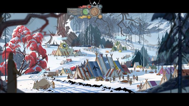 A camp is where you can rest, train, upgrade the characters and talk to them. - Cities and Camps | Caravan - Caravan - The Banner Saga 2 Game Guide