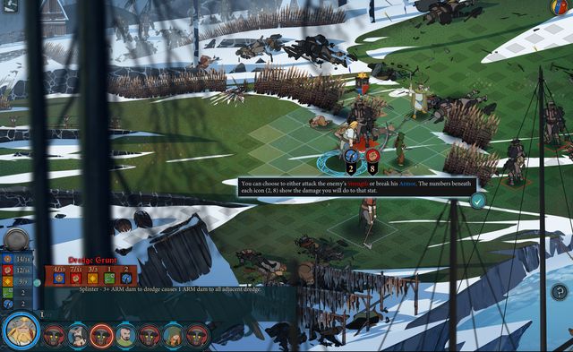 You cannot make your own decisions in the first fight of the tutorial. - Prologue | Chapter 8 - Chapter 8 - The Banner Saga 2 Game Guide