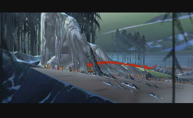 The statue of the goddess - you find an artifact here - Journey to Ormsdalr | Chapter 8 - Chapter 8 - The Banner Saga 2 Game Guide