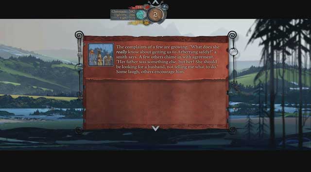 Problems will start as early as on the next day of the journey - Journey to Ormsdalr | Chapter 8 - Chapter 8 - The Banner Saga 2 Game Guide