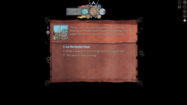 The first decision after leaving the camp - Journey to Grundar | Chapter 10 - Chapter 10 - The Banner Saga 2 Game Guide