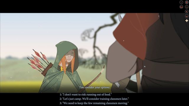 You can train and get some renown points by setting up a camp. - Journey to Grundar | Chapter 10 - Chapter 10 - The Banner Saga 2 Game Guide