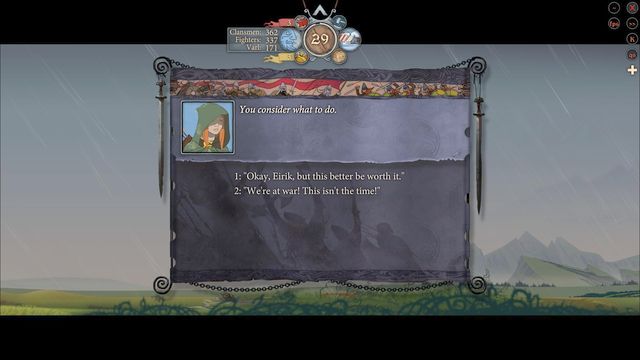An important strategic decision. Choose wisely. - Journey to Grundar | Chapter 10 - Chapter 10 - The Banner Saga 2 Game Guide