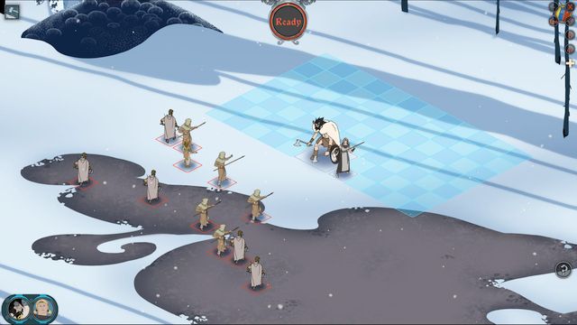 At the beginning of the chapter, you will have to deal with bandits - Encampment | Chapter 13 - Chapter 13 - The Banner Saga 2 Game Guide