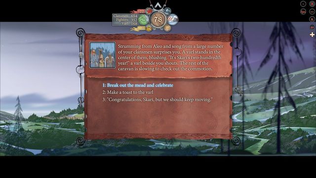After you leave Fiskivik, you May fitness another event - Road to Arberrang | Chapter 14 - Chapter 14 - The Banner Saga 2 Game Guide