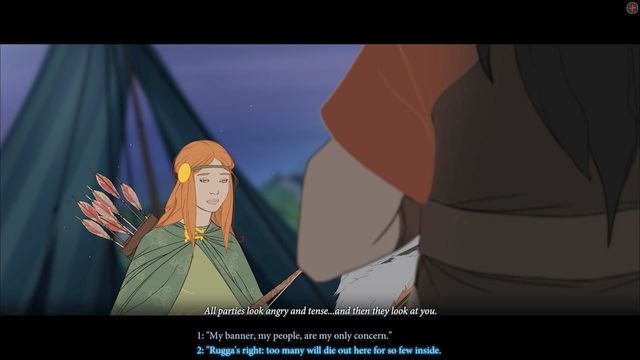 After your arrival in Arberrang, you will witness a strife between the king and Rugga - Arberrang | Chapter 14 - Chapter 14 - The Banner Saga 2 Game Guide
