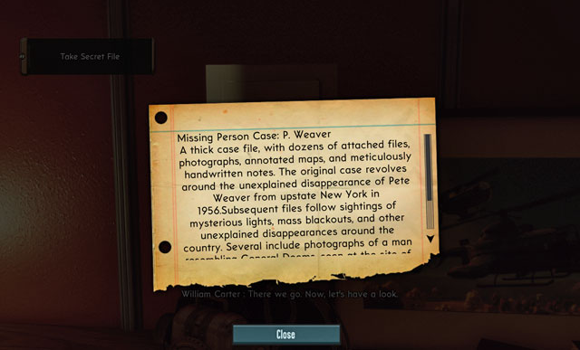 Access to this photo is difficult: you can find only during the Investigation Vendetta - Base Visit III - Documents and letters - The Bureau: XCOM Declassified - Game Guide and Walkthrough