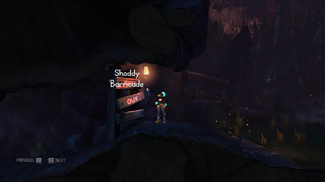 With the crowbar, head right and use it three times on the boards which are blocking the path to the cave (Shoddy Barricade) - The Gift Shop - The Cave (generally accessible locations) - The Cave - Game Guide and Walkthrough