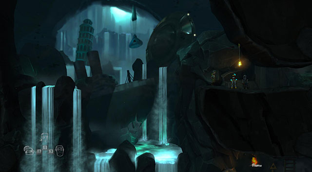 After unblocking the path, head to the left and jump off the ledge - The Gift Shop - The Cave (generally accessible locations) - The Cave - Game Guide and Walkthrough