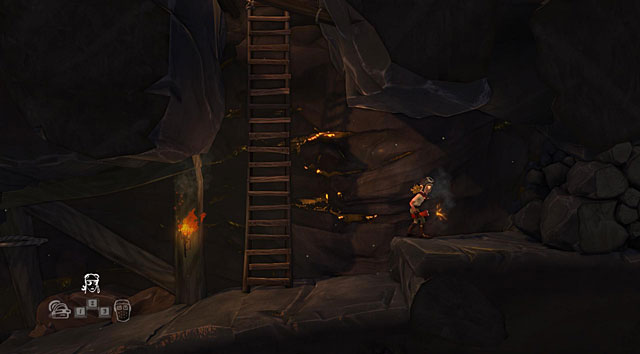 Head down to the miner for the third time and use the filled bucket to grab a stick of dynamite - The Mine - The Cave (generally accessible locations) - The Cave - Game Guide and Walkthrough